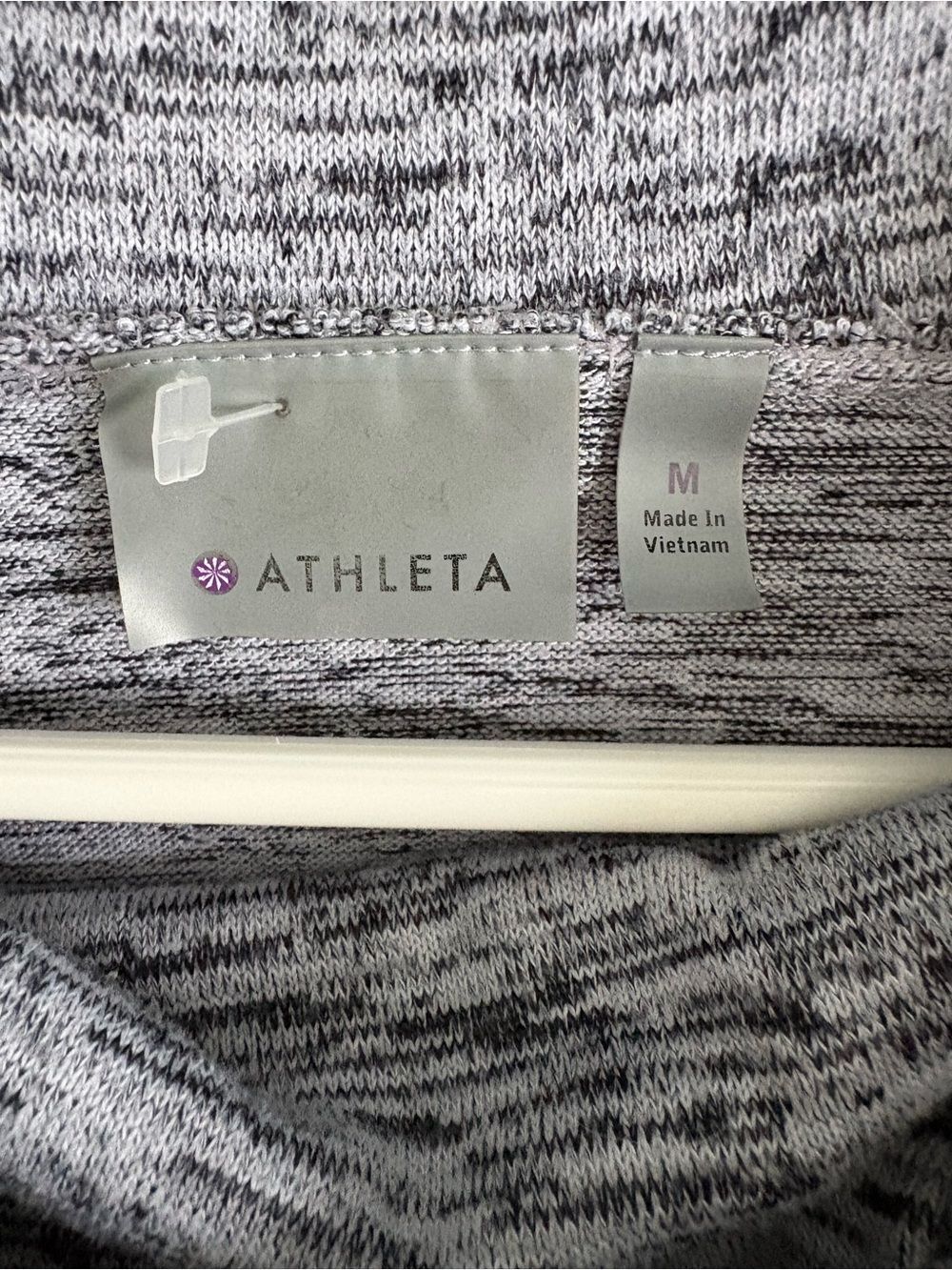 Athleta Outfit Bundle Size M/T Gray Speckled Hoodie & Black Elation 7/8 Leggings - Picture 5 of 15